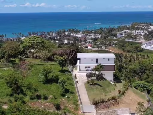 Drone front view of Villa 1
