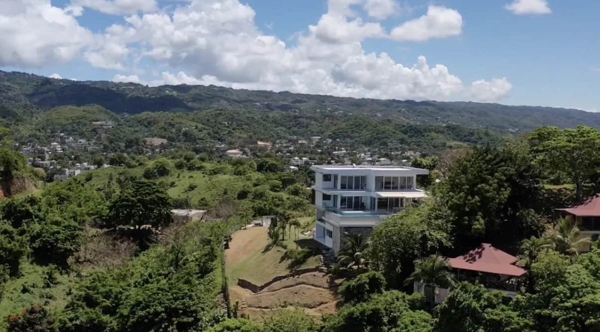Drone mountain panorama